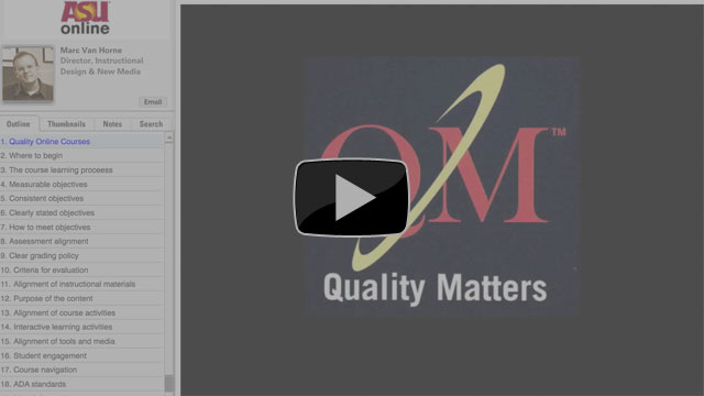 What Does a Quality Online Course Look Like?