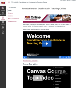 foundations for teaching online web page snapshot