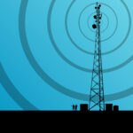Telecommunications mobile phone base station radio tower